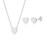 Philip Jones Ensemble cœur plaqué argent