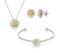 Philip Jones Ensemble de 3 bracelets jonc marguerite