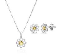 Philip Jones Ensemble marguerite créé avec des cristaux Zircondia®