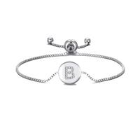 Philip Jones Initial Friendship Bracelet Lettre B Créé avec des Cristaux Zircondia®