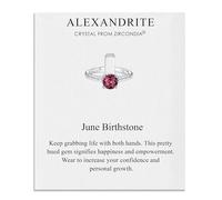 Philip Jones June (Alexandrite) Bague de naissance réglable créée avec des cristaux Zircondia®