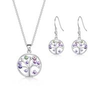 Philip Jones Lot de 2 chakras Arbre de vie créé avec des cristaux Zircondia®