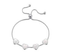 Philip Jones Mère de perle pierre précieuse multicœur bracelet d'amitié