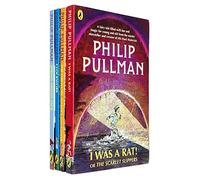 Philip Pullman Collection Coffret de 4 livres (J'étais un rat ! Ou les pantoufles écarlates, la fille du créateur de feux d'artifice, Clockwork ou All Wound Up, Spring-Heeled Jack)