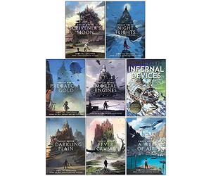 Philip Reeve Mortal Engines Collection 8 Books Set (Scrivener's Moon, Night Flights, Predator's Gold, Mortal Engines, Infernal Devices, A Darkling Plain, Fever Crumb, A Web of Air)