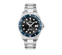 Philip Watch Montre homme, automatique, analogique, 42 mm, collection CARIBE DIVING, idées cadeaux pour homme, Noir, Sunray, Bracelet