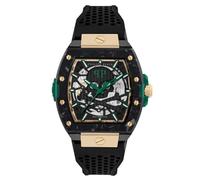 Philipp Plein Montre à affichage analogique 'The $Keleton' Or / Vert / Noir Taille One Size