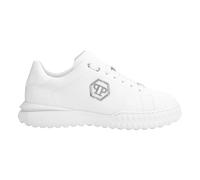 Philipp Plein - Baskets basses en cuir Nappa Hexagon - unisex - Chaussures - Blanc - Taille: 35 EU