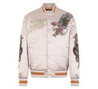 Philipp Plein - Bomber brillant en satin avec écussons tatouage et strass - Homme - Vestes - Beige - Taille: 3XL