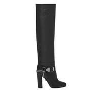 Philipp Plein - Bottes en cuir à talons hauts et hexagones en relief - Femme - Chaussures - Noir - Taille: 39 EU