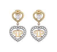 Philipp Plein Boucles d'oreilles or / argent / transparent, Taille One Size