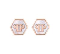 Philipp Plein Boucles d'oreilles or rose / violet chiné, Taille One Size