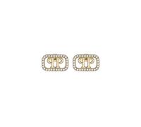 Philipp Plein Boucles d'oreilles pour femme en acier inoxydable plaqué or platine