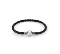 Philipp Plein Bracelet Homme Cuir Acier Inoxydable Argent Enigma S PJOEA04BS
