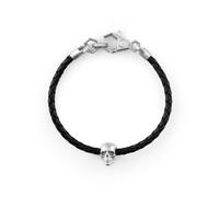Philipp Plein Bracelet Homme Cuir Acier Inoxydable Argent Lié PJYEA13BU