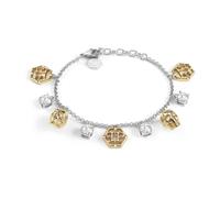 Philipp Plein Femme Bracelet Inox Bicolore 3D Tête de Mort PJ3AA11BU