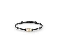 Philipp Plein Bracelet unisexe en acier inoxydable doré et lin, Standard, acier inoxydable