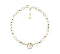 Philipp Plein Collier pour femme PJ2AA08NU Acier inoxydable IP or Hexagone Jaune