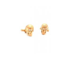 Philipp Plein - Cufflinks IP 3D Skull - Homme - Accessoires - Jaune - Taille: ONE Size