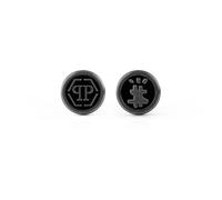 Philipp Plein - Cufflinks Round Hexagon - Homme - Accessoires - Noir - Taille: ONE Size