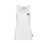 Philipp Plein, Femme, Tops, Blanc, Taille: 38 FR Débardeur Hexagon