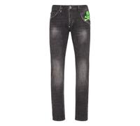 Philipp Plein - Denim Pantalons Super Straight Cut Skull&Bones - Homme - Jeans - Noir - Taille: W38