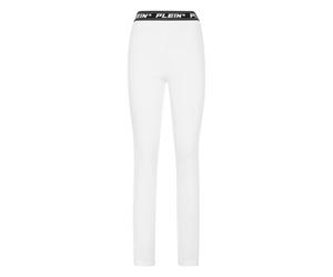Philipp Plein - Denim Super High Waist Legging - Femme - Pantalons - Blanc - Taille: W29