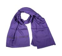 Philipp Plein - Écharpe Châle avec Logo Brodé - Femme - Accessoires - Violet - Taille: ONE Size