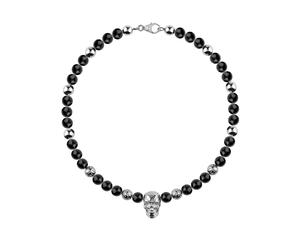 Philipp Plein - Elite Onyx Beads Necklace - Homme - Accessoires - Noir - Taille: ONE Size