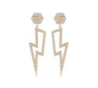 Philipp Plein Femme Boucles D'Oreilles Pendantes Inox IP Gold Vanity PJ7EA02EU
