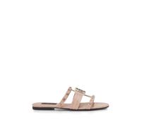 Philipp Plein - Sandales plates détail étoile Hexagon - Femme - Chaussures - Beige - Taille: 37 EU