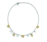 Philipp Plein Femme Collier En Acier Inoxydable Bicolore 3D SKULL PJ3AA12NU