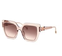 Philipp Plein Femme SPP064S PLEIN QUEEN 07T1 Lunettes de soleil Acétate Beige Marron Géométrique Normale Ombré