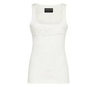 Philipp Plein, Femme, Tops, Blanc, Taille: 42 FR Débardeur Signature