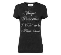 Philipp Plein, Femme, Tops, Noir, Taille: 44 FR T-Shirt Col Rond