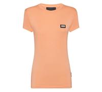 Philipp Plein, Femme, Tops, Orange, Taille: 42 FR Modal T-Shirt Pure Round Neck SS