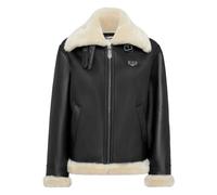 Philipp Plein, Femme, Vestes, Noir, Taille: 42 FR Eco Fur Aviator Coat