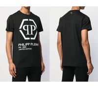 Philipp Plein Gold Cut Édition Limitée Logo T-Shirt Col Rond Top Neuf M