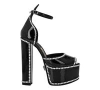 Philipp Plein - High Heel Sandales - Femme - Chaussures - Noir - Taille: 36 EU