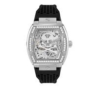 Philipp Plein, Homme, Accessoires, Gris, Taille: ONE Size Montre squelette Crystal