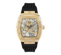 Philipp Plein Montre à affichage analogique 'The $keleton' or / noir / argent, Taille One Size