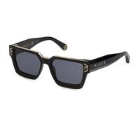 Philipp Plein Homme Philipp Plein SPP005M PLEIN BRAVE SHADE 0700 Lunettes de soleil Acétate Noir Fumée Carré Normale