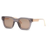 Philipp Plein Homme Philipp Plein SPP105M PLEIN ROCK SUPERHERO 09MB Lunettes de soleil Acétate Gris Marron Carré Normale