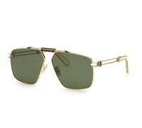 Philipp Plein Homme SPP049M SILVER PLEIN SEVENTIESLEIN 301 Lunettes de soleil Métal Or Gris Géométrique Normale