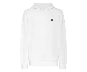 Philipp Plein, Homme, Sweatshirts et sweats à capuche, Blanc, Taille: 4XL Sweat à capuche SweaT-shirt PP Glass