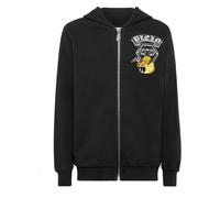 Philipp Plein, Homme, Sweatshirts et sweats à capuche, Noir, Taille: 4XL Sweatjacket Gothic Duck