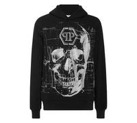 Philipp Plein, Homme, Sweatshirts et sweats à capuche, Noir, Taille: XL Fleece Sweat à capuche SweaT-shirt Glass Skull