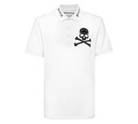 Philipp Plein, Homme, Tops, Blanc, Taille: S Polo T-Shirt Skull & Bones