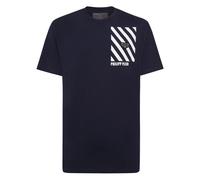 Philipp Plein, Homme, Tops, Bleu, Taille: XL Round Neck T-Shirt Lines