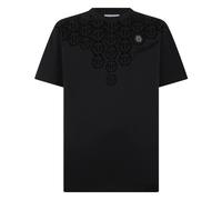 Philipp Plein, Homme, Tops, Noir, Taille: S T-Shirt Col Rond Dégradé Monogramme